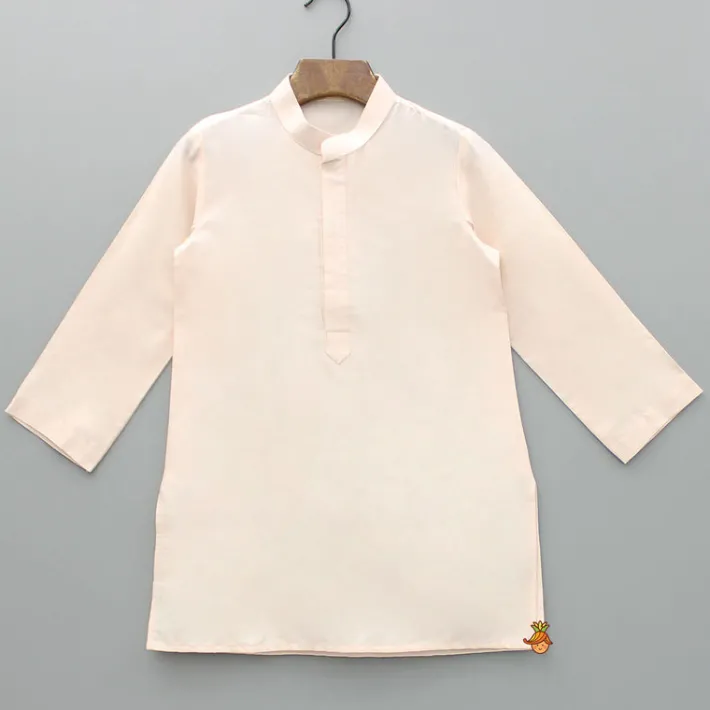 Outlet Plain Kurta With Embroidered Pink Jacket And Pyjama BOY Indian Ethnic Wear | Ethnic Sets