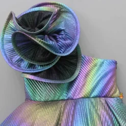 Discount Pleated One Shoulder Multicolour Dress Dresses & Sets | Dresses