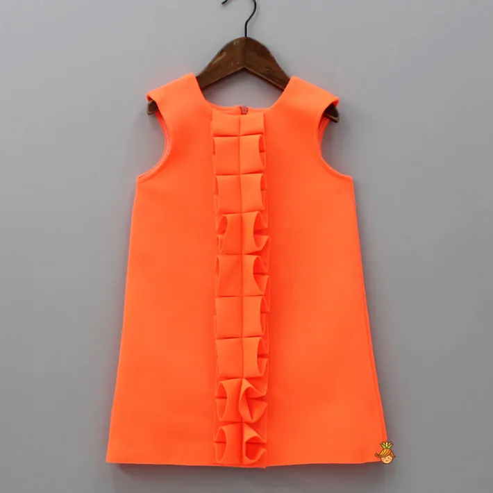 Discount Pleated Ruffled Design Scuba Dress With Matching Bowie Hair Clip Dresses & Sets | Dresses