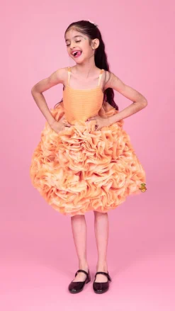 Best Pleated Yoke Organza Strappy Dress Dresses & Sets | Dresses