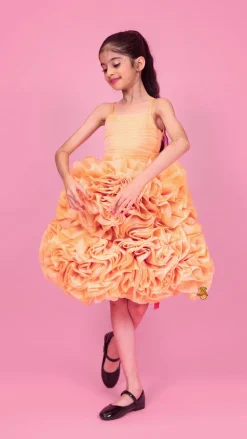 Best Pleated Yoke Organza Strappy Dress Dresses & Sets | Dresses