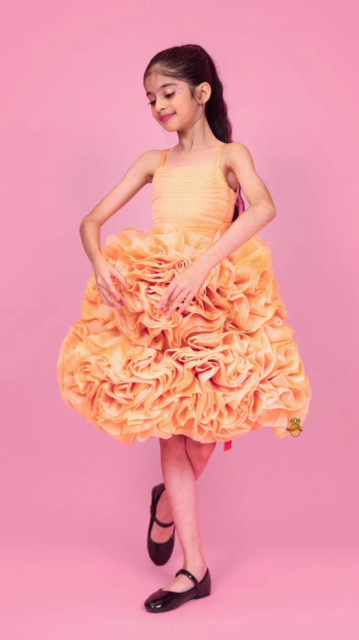 Best Pleated Yoke Organza Strappy Dress Dresses & Sets | Dresses