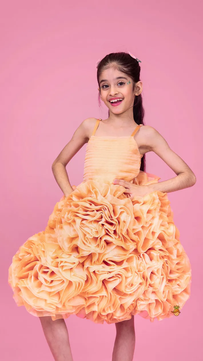 Best Pleated Yoke Organza Strappy Dress Dresses & Sets | Dresses