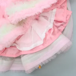 Sale Pretty Kitty Frills Enhanced And Layered Pink Net Dress Dresses & Sets | Dresses