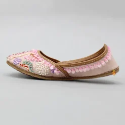 Sale Pretty Pink Embroidered Jutti Shoes