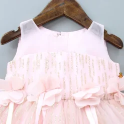 Hot Pretty Shimmery Dress With Matching Booties And Hair Clip Baby Essentials | Infant Clothing