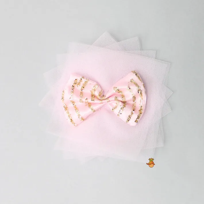 Hot Pretty Shimmery Dress With Matching Booties And Hair Clip Baby Essentials | Infant Clothing