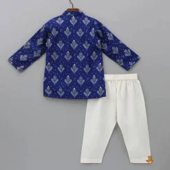 Hot Printed Blue Kurta And Pyjama BOY Indian Ethnic Wear | Ethnic Sets