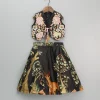 Outlet Printed Crop Top With Embroidered Jacket And Lehenga Ethnic Wear | Lehengas & Ghagras