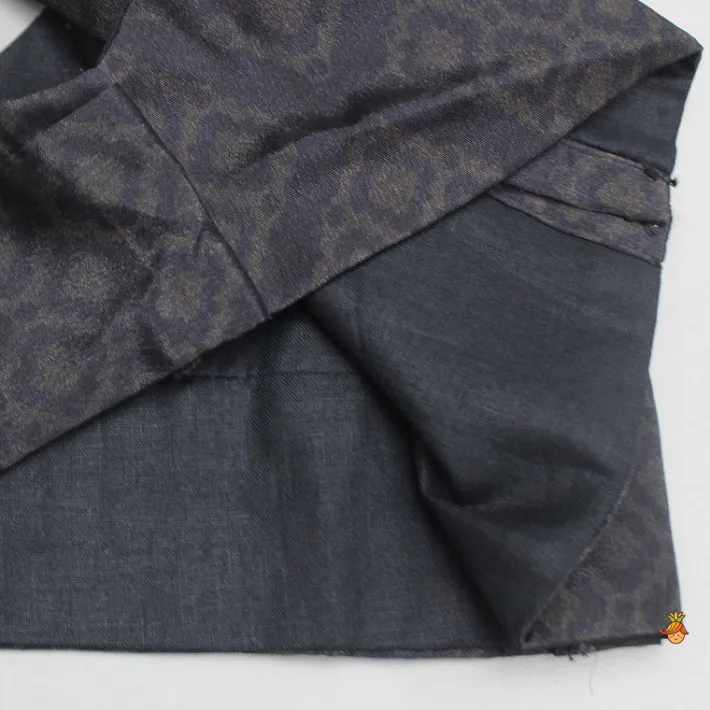 Outlet Printed Crop Top With Embroidered Jacket And Lehenga Ethnic Wear | Lehengas & Ghagras