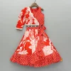 New Printed Embellished Top With One Side Flap And Flared Lehenga Ethnic Wear | Lehengas & Ghagras