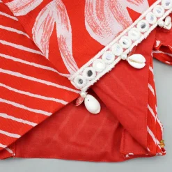 New Printed Embellished Top With One Side Flap And Flared Lehenga Ethnic Wear | Lehengas & Ghagras