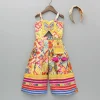 New Printed Embroidered Multicoloured Strappy Jumpsuit With Hairband Ethnic Wear