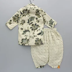 Fashion Printed Gota Lace Detailed Kurta And Dhoti BOY Indian Ethnic Wear | Ethnic Sets