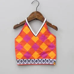 Hot Printed Halter Neck Top With Pink Palazzo Ethnic Wear | Palazzos & Shararas