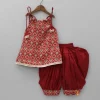 New Printed Kurti With Adjustable Neck And Dhoti Twinning Sets | Ethnic Wear