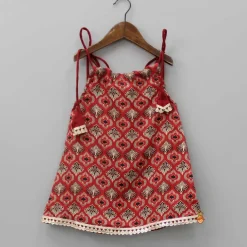 New Printed Kurti With Adjustable Neck And Dhoti Twinning Sets | Ethnic Wear