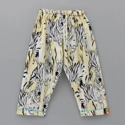 Fashion Printed Notched Collar Cotton Yellow Sleepwear BOY Sleep Wear | Sleepwear