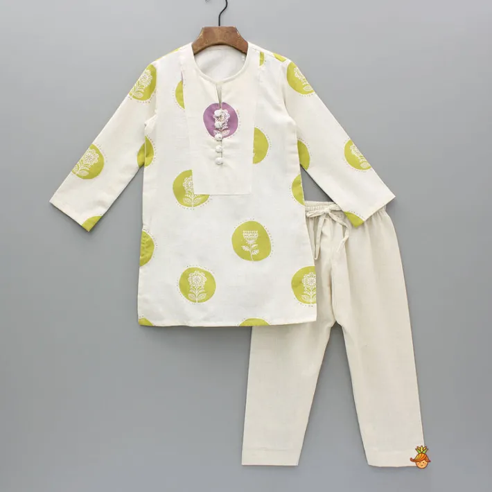 Outlet Printed Off White Kurta And Pyjama BOY Indian Ethnic Wear | Ethnic Sets