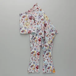 Discount Printed One Shoulder Top And Embroidered Cape With Matching Pant Dresses & Sets | Sets