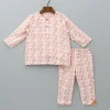 Best Printed Peach Bamboo Fabric Top And Pyjama BOY Sleep Wear | Sleepwear