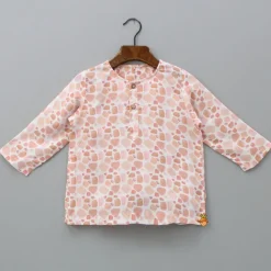 Best Printed Peach Bamboo Fabric Top And Pyjama BOY Sleep Wear | Sleepwear