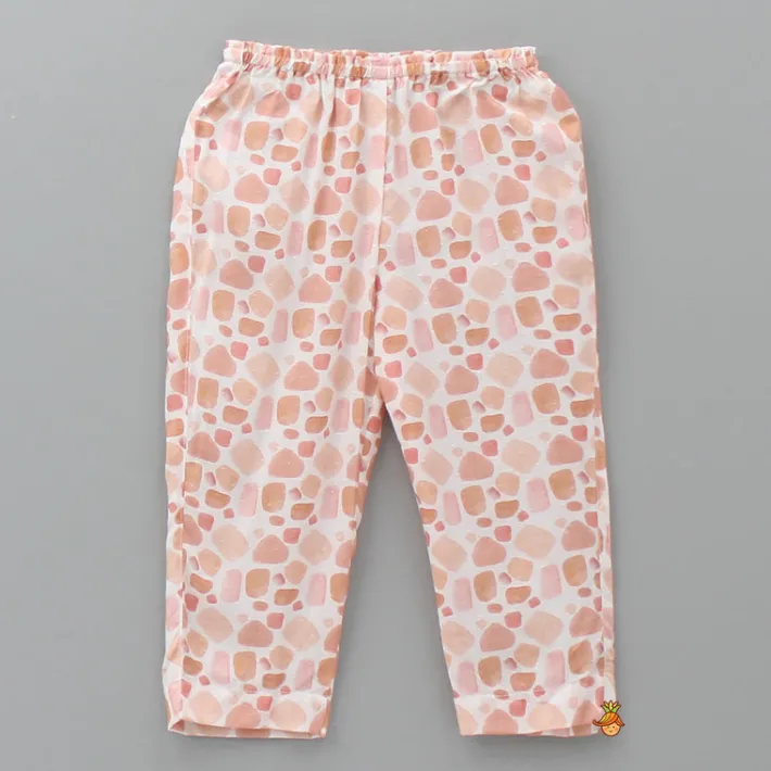 Best Printed Peach Bamboo Fabric Top And Pyjama BOY Sleep Wear | Sleepwear