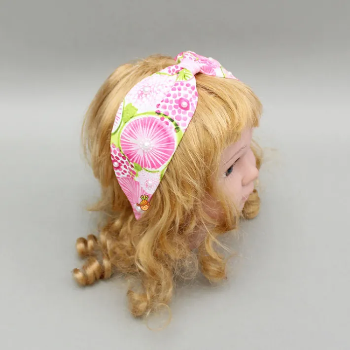 Online Printed Pink Hairband Hair Accessories | Hair Bands