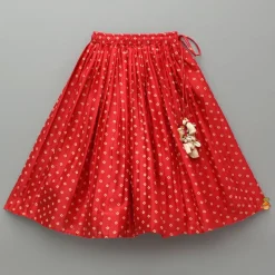 Discount Printed Strappy Red Top And Lehenga Ethnic Wear | Lehengas & Ghagras