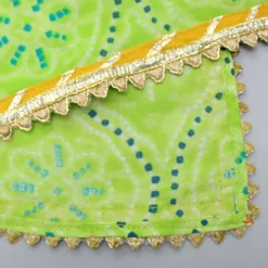 Fashion Printed Strappy Top And Layered Lehenga With Matching Dupatta Twinning Sets | Ethnic Wear
