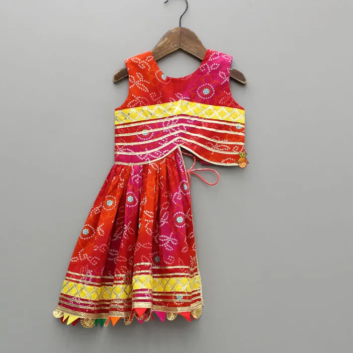 Online Printed Stylish Kurti And Lehenga With Attached Matching Potli And Dupatta Ethnic Wear | Lehengas & Ghagras
