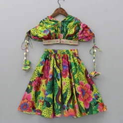 Hot Printed Stylish Top With Flared Palazzo And Hair Band Ethnic Wear | Palazzos & Shararas