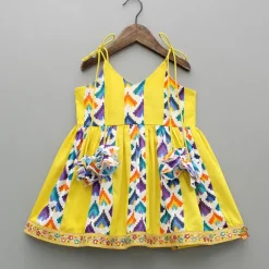Fashion Printed Tie Up Strappy Kurti And Matching Pant Ethnic Wear | Churidars & Salwars
