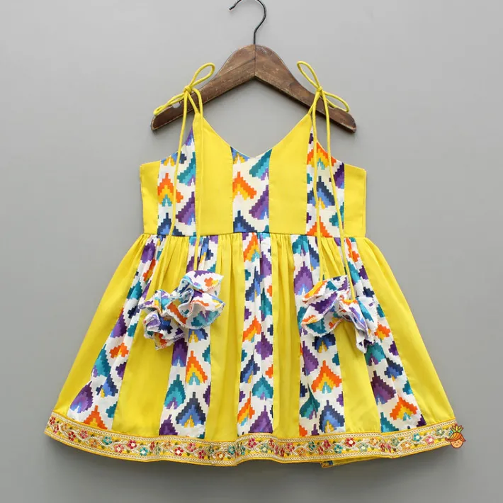 Fashion Printed Tie Up Strappy Kurti And Matching Pant Ethnic Wear | Churidars & Salwars