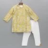 Best Printed Yellow Stylish Kurta And Pyjama BOY Twinning Sets | Indian Ethnic Wear