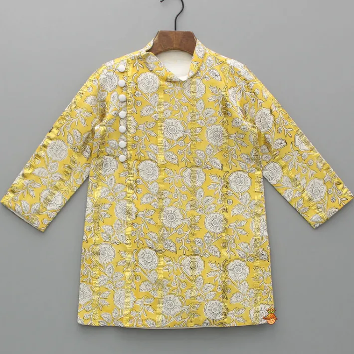 Best Printed Yellow Stylish Kurta And Pyjama BOY Twinning Sets | Indian Ethnic Wear