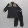 Best Printed Yoke Black Kurta And Pyjama BOY Twinning Sets | Indian Ethnic Wear