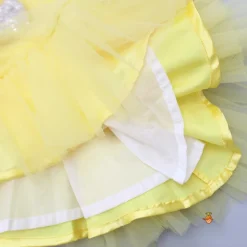 Outlet Puff Sleeves And Ruffle Hem Yellow Fancy Dress Dresses & Sets | Dresses