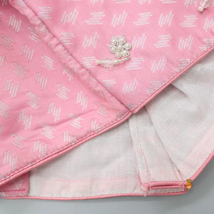 Best Puff Sleeves Pink Top And Pleated Lehenga With Matching Net Dupatta Ethnic Wear | Lehengas & Ghagras