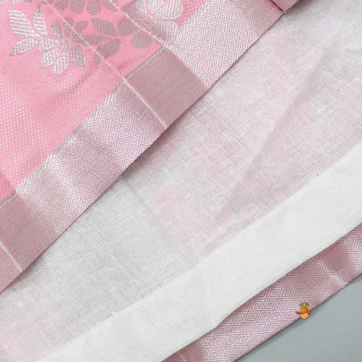 Best Puff Sleeves Pink Top And Pleated Lehenga With Matching Net Dupatta Ethnic Wear | Lehengas & Ghagras