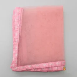 Best Puff Sleeves Pink Top And Pleated Lehenga With Matching Net Dupatta Ethnic Wear | Lehengas & Ghagras
