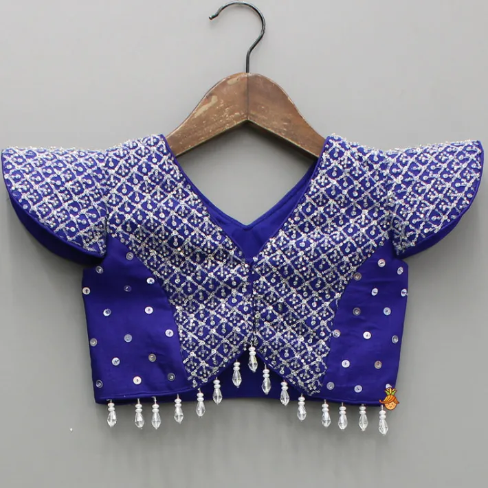 Online Purple Beaded Sequin Embellished Top With Flared Lehenga Ethnic Wear | Lehengas & Ghagras