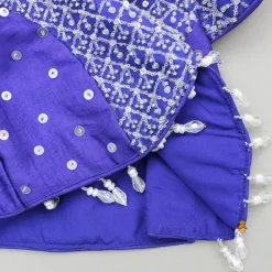 Online Purple Beaded Sequin Embellished Top With Flared Lehenga Ethnic Wear | Lehengas & Ghagras