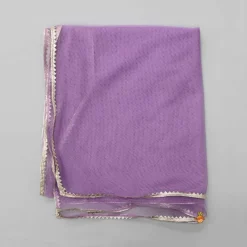 Online Purple Colour Blocked Lace Work Kurti With Dhoti And Net Dupatta Ethnic Wear | Dhotis & Patialas