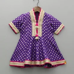 Discount Purple Embellished Kurti And Salwar With Dupatta Ethnic Wear | Churidars & Salwars