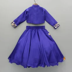 Outlet Purple Embellished Top And Lehenga Ethnic Wear | Lehengas & Ghagras
