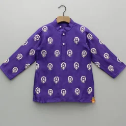 New Purple Embroidered Kurta And Pyjama BOY Indian Ethnic Wear | Ethnic Sets