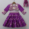 Online Purple Embroidered Top And Lehenga With Matching Net Dupatta Ethnic Wear | Lehengas & Ghagras