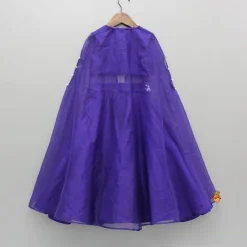 Best Purple Embroidered Top And Lehenga With Long Embellished Cape Ethnic Wear | Lehengas & Ghagras
