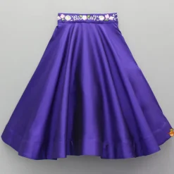 Best Purple Embroidered Top And Lehenga With Long Embellished Cape Ethnic Wear | Lehengas & Ghagras